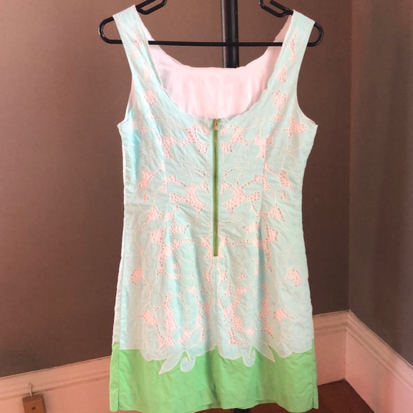 Lilly Pulitzer Dress Beautiful Blue and Green - Picture 2 of 4